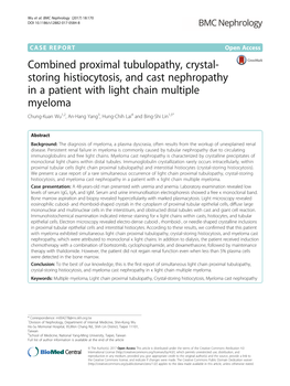 Combined Proximal Tubulopathy, Crystal-Storing Histiocytosis, And