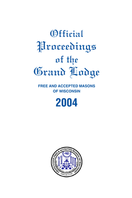 Proceedings Grand Lodge