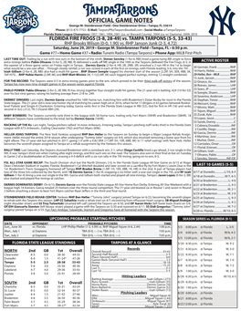 OFFICIAL GAME NOTES George M