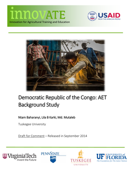 Democratic Republic of the Congo: AET Background Study