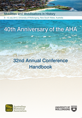 Australian Historical Association Conference Handbook 2013