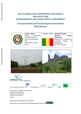 225 Kv Guinea-Mali Interconnection Project Line Route And