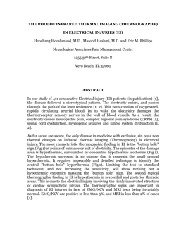 The Role of Infrared Thermal Imaging (Thermography)