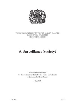 A Surveillance Society?