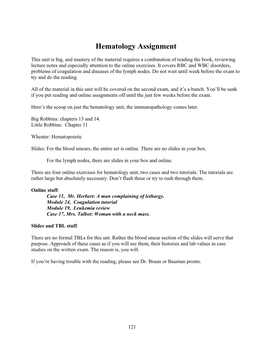 Hematology Assignment