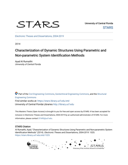 Characterization of Dynamic Structures Using Parametric and Non-Parametric System Identification Methods