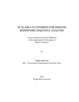 Scalable Clustering for Immune Repertoire Sequence Analysis