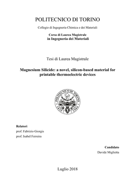 Magnesium Silicide: a Novel, Silicon-Based Material for Printable Thermoelectric Devices