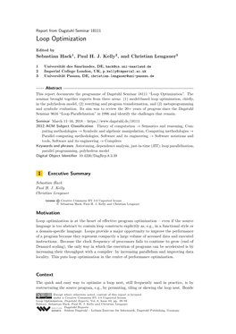 Loop Optimization