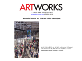 Artworks Trenton Inc. Selected Public Art Projects