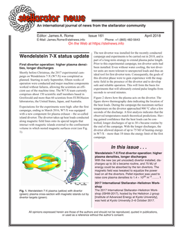 Stellarator News Issue