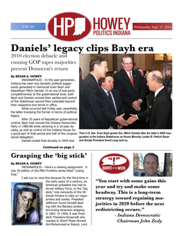 Daniels' Legacy Clips Bayh