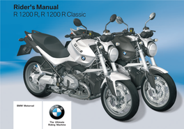 Rider'smanual R 1200 R, R 1200 R Classic