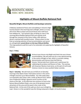 Highlights of Mount Buffalo National Park
