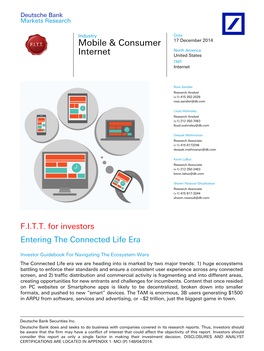 Mobile & Consumer Internet