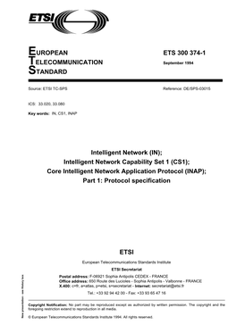 ETS 300 374-1 TELECOMMUNICATION September 1994 STANDARD