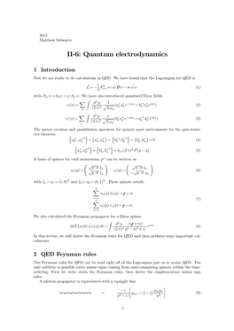 Quantum Electrodynamics