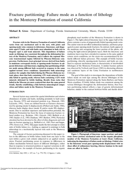 Failure Mode As a Function of Lithology in the Monterey Formation of Coastal California