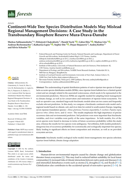 Continent-Wide Tree Species Distribution Models May Mislead Regional Management Decisions: a Case Study in the Transboundary Biosphere Reserve Mura-Drava-Danube