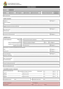Provincia Regionale Di Catania PIANO TERRITORIALE PROVINCIALE