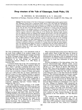 Deep Structure of the Vale of Glamorgan, South Wales, UK
