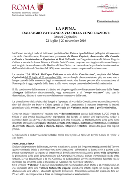 Comunicato Stampa