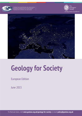 Geology for Society