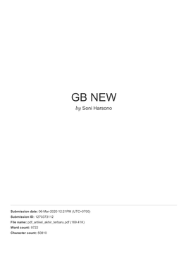 GB NEW by Soni Harsono