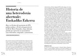 Euskadiko Ezkerra Soluta De La Violencia Y Adoptó La Versión Más Exaltada Del Nacionalis- Mo