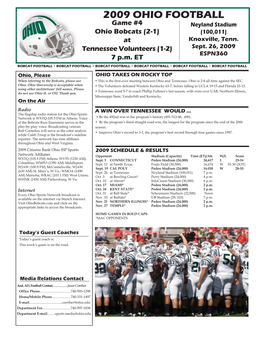 Tennesse Game Notes.Indd