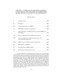 Fissile Material Cutoff Treaty: Will Deletion of a Verification Regime Provide a Way out of the Wilderness?