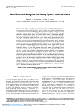 Steroid Hormone Receptors and Dietary Ligands: a Selected Review