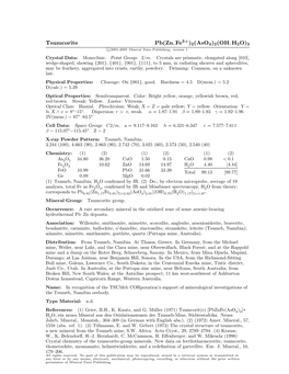 Tsumcorite Pb(Zn,Fe3+)