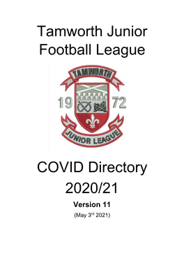 Tamworth Junior Football League COVID Directory 2020/21