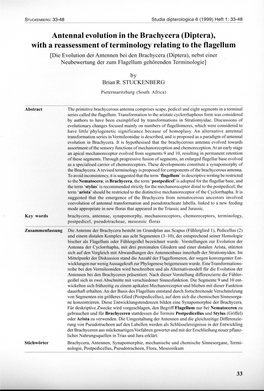 Antennal Evolution in the Brachycera (Diptera), with a Reassessment of Terminology Relating to the Flagellum