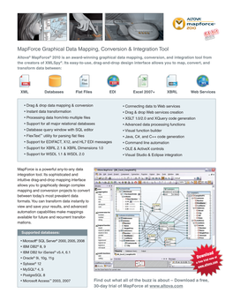 Mapforce Graphical Data Mapping, Conversion & Integration Tool