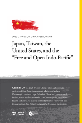 Japan, Taiwan, the United States, and the “Free and Open Indo-Pacific”