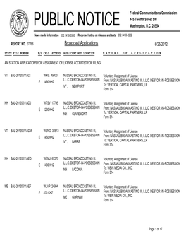 Broadcast Applications 6/25/2012