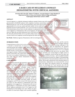 Hematometra with Cervical Agenesis)