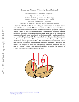 Quantum Tensor Networks in a Nutshell