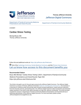 Cardiac Stress Testing