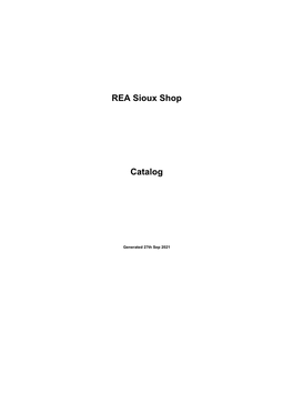 REA Sioux Shop Catalog