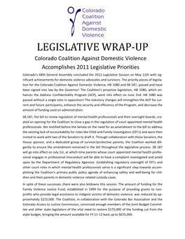 Legislative Wrap-Up