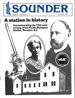 A Station in History \\- Commemorating the 75Th Anni­ , ~ Versary of the Pacifie Biological Station, Nanaimo, B.C