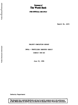 World Bank Document