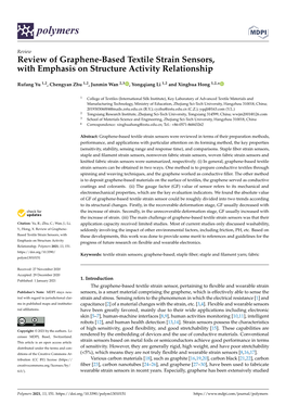 Review of Graphene-Based Textile Strain Sensors, with Emphasis on Structure Activity Relationship