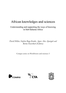 African Knowledges and Sciences