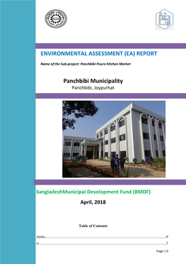 ENVIRONMENTAL ASSESSMENT (EA) REPORT Panchbibi Municipality