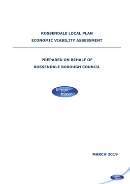 Rossendale Local Plan Economic Viability Assessment