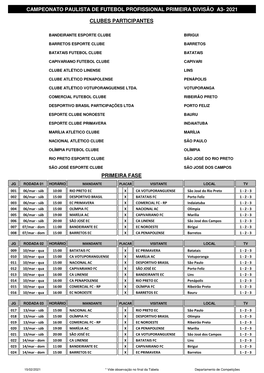 (Tabela Campeonato Paulista S\311Rie A3